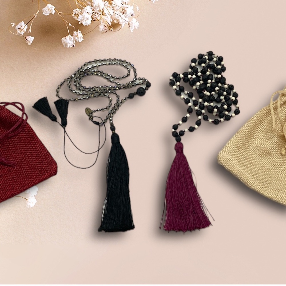 Zacasha tassel necklace set of 2 new in bags quality designer jewelry lot of 2